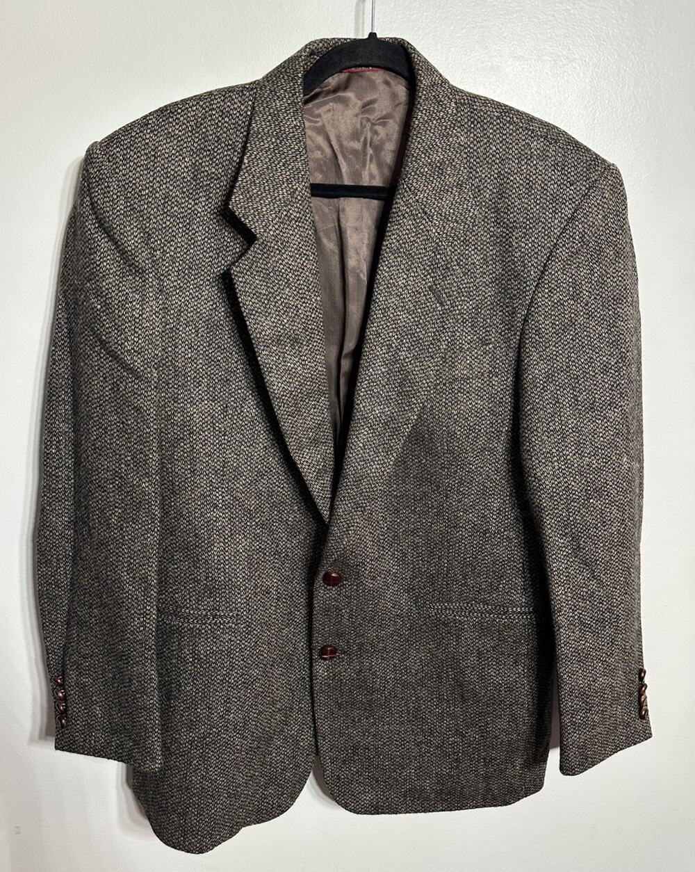 JD Christopher Wool Tweed Sportscoat Blazer 42 Reg Preppy Ivy Academia Vintage